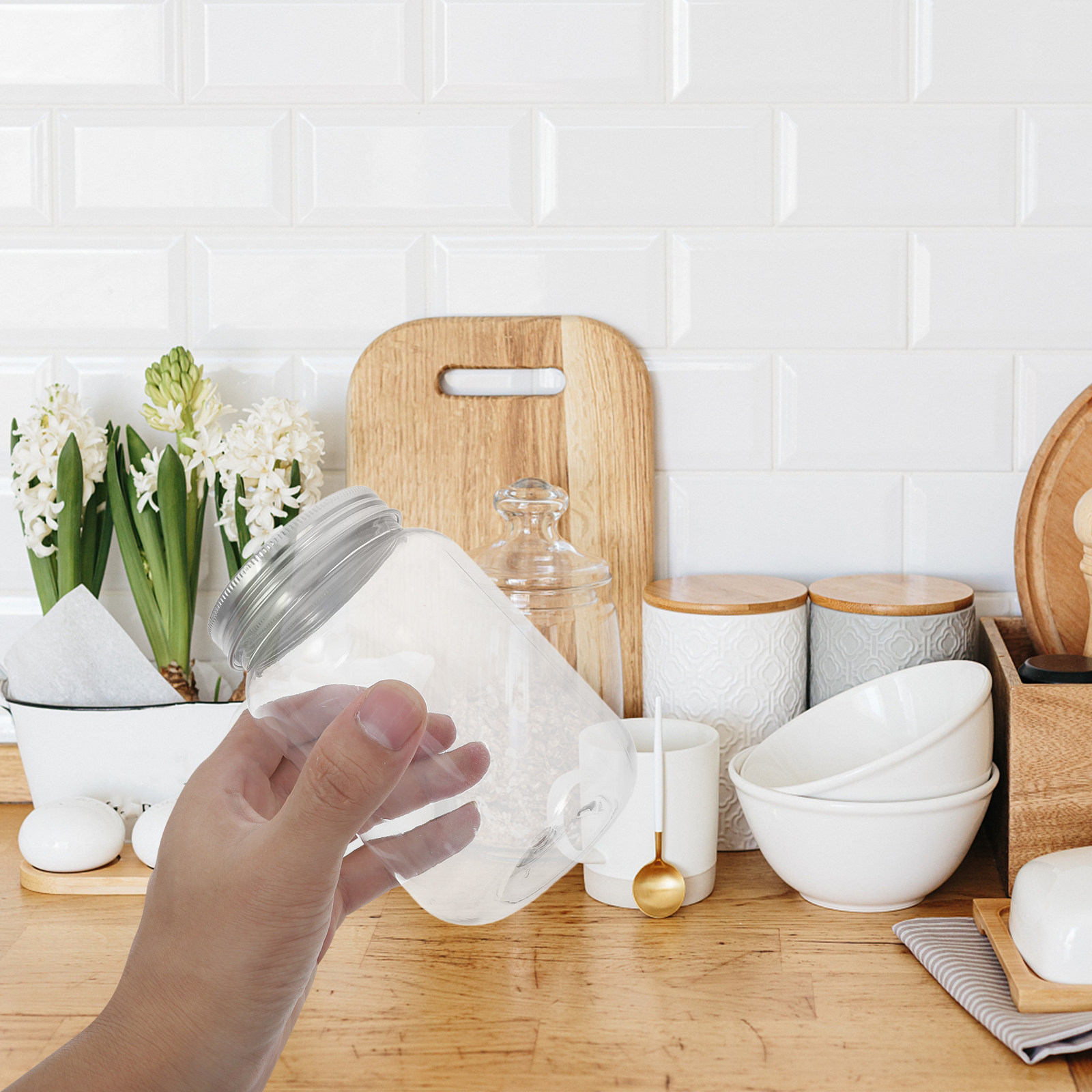 Food Storage Jars & Containers - 밀폐 가능한 뚜껑이 달린 식품 보관