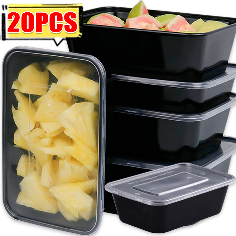 Food Storage Prep Containers - 10/20x 뚜껑이 있는 식품 보관 용기