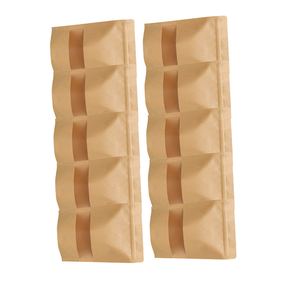 Food Storage Zipper - 50개입, 친환경 크라프트지 재질의 지퍼형 밀폐