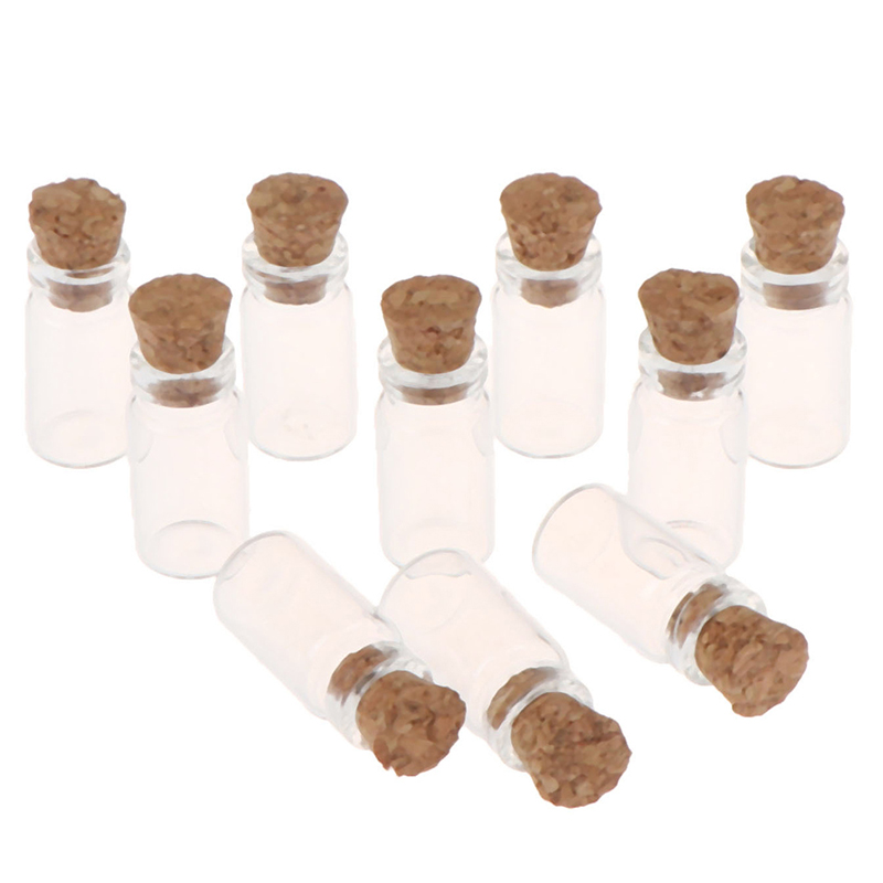 Food Storage Jars & Containers - 10Pcs 1:12 인형 집 미니어처 유리