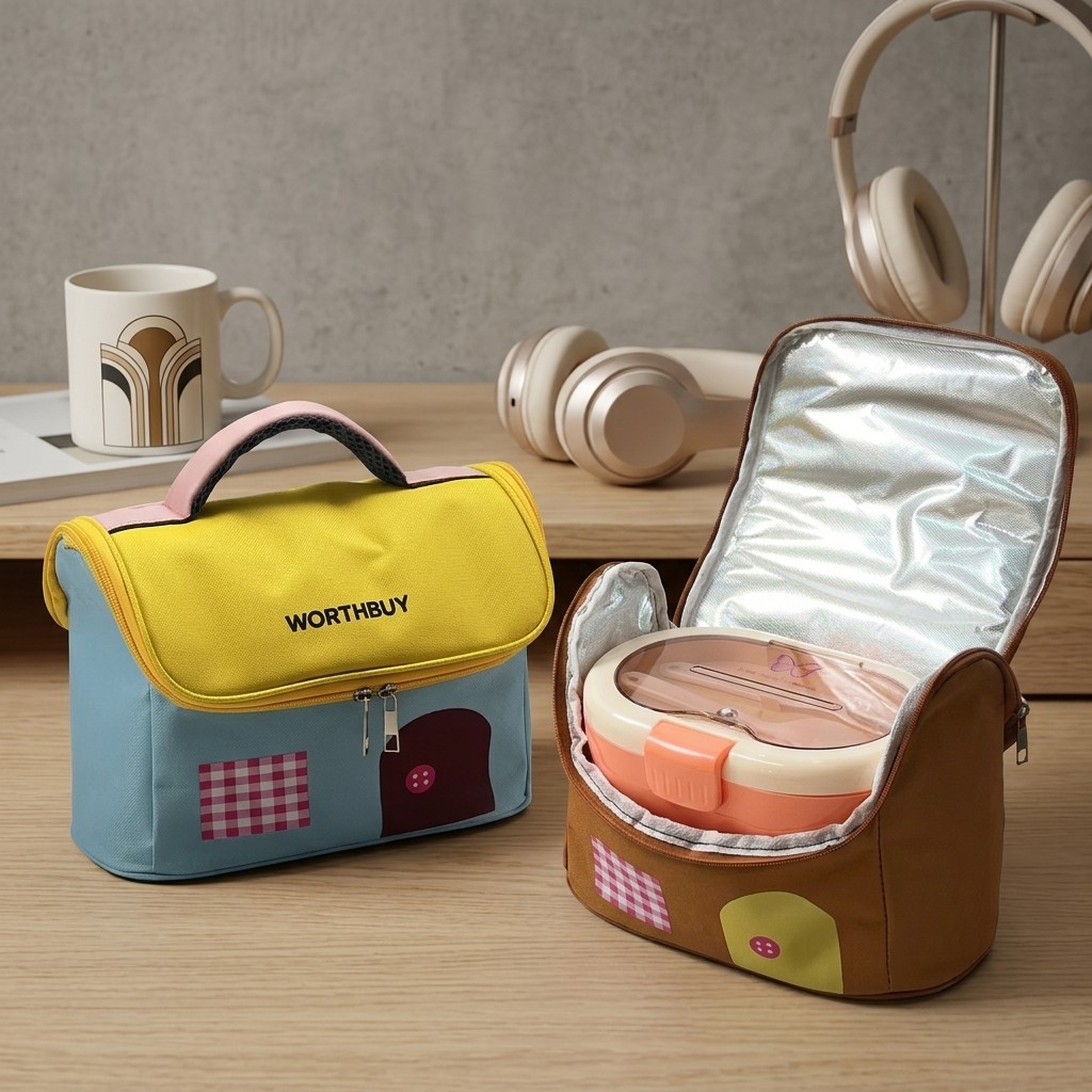 Food Storage Zipper - 옥스포드 보온 도시락 가방, 지퍼형 대용량