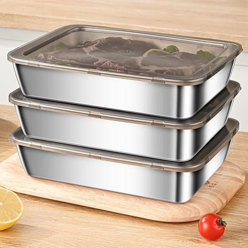 Food Storage In Stainless Steel - 2026 3개/5개 스테인리스 스틸 식품 보관