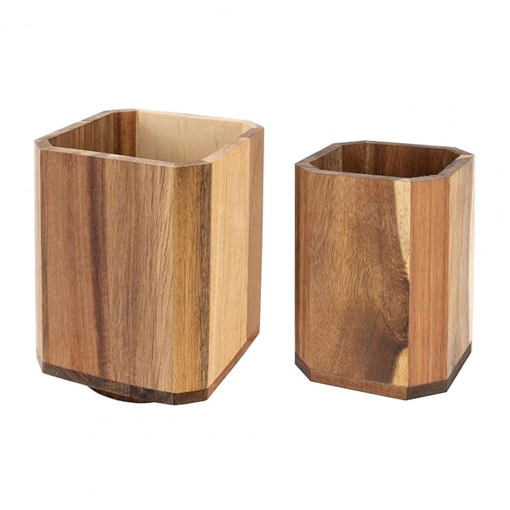 Stackable Pantry Bin - 주방용품 정리함 나무 조리기구 홀더 회전식