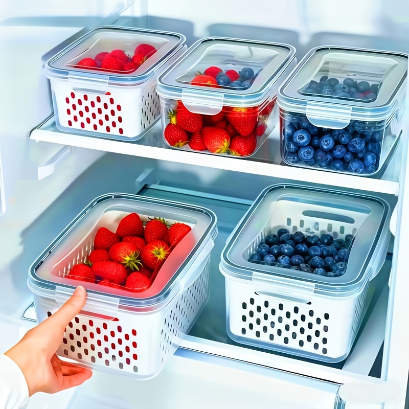 Food Storage Prep Containers - 4개/세트 누수 방지 식품 보관 용기-밀폐형,