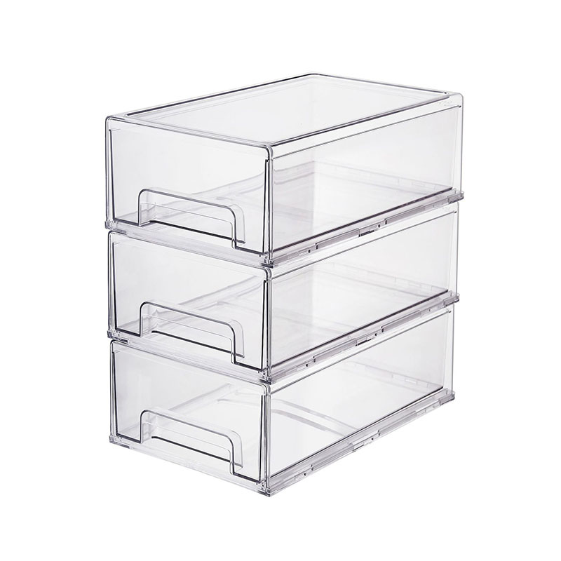 Stackable Pantry Bin - 고용량 메이크업 주최자 화장품 보관 상자