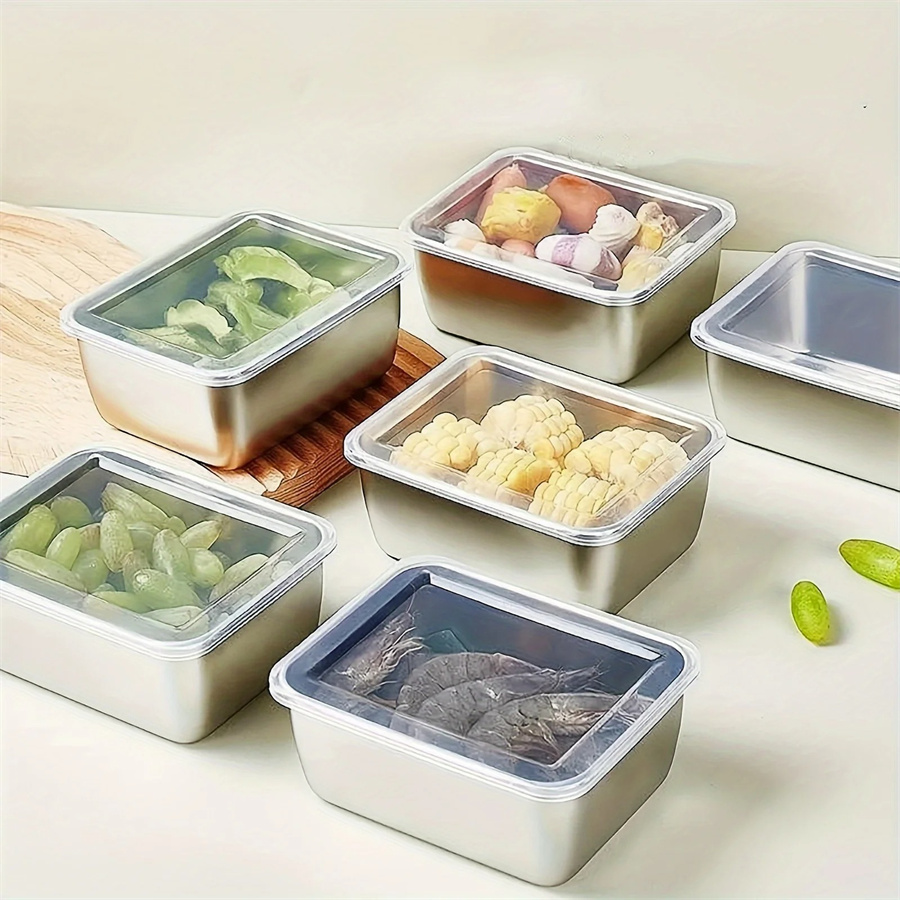 Food Storage In Stainless Steel - 1/3/5pcs 스테인레스 스틸 식품 보관 상자