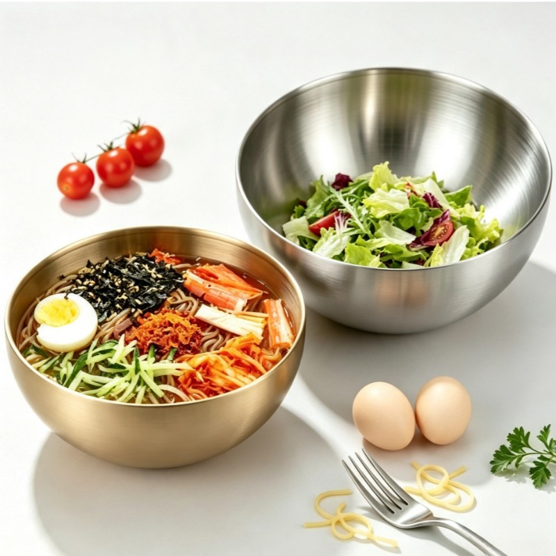 Food Storage In Stainless Steel - 스테인리스 스틸 믹싱 볼, 금속 서빙