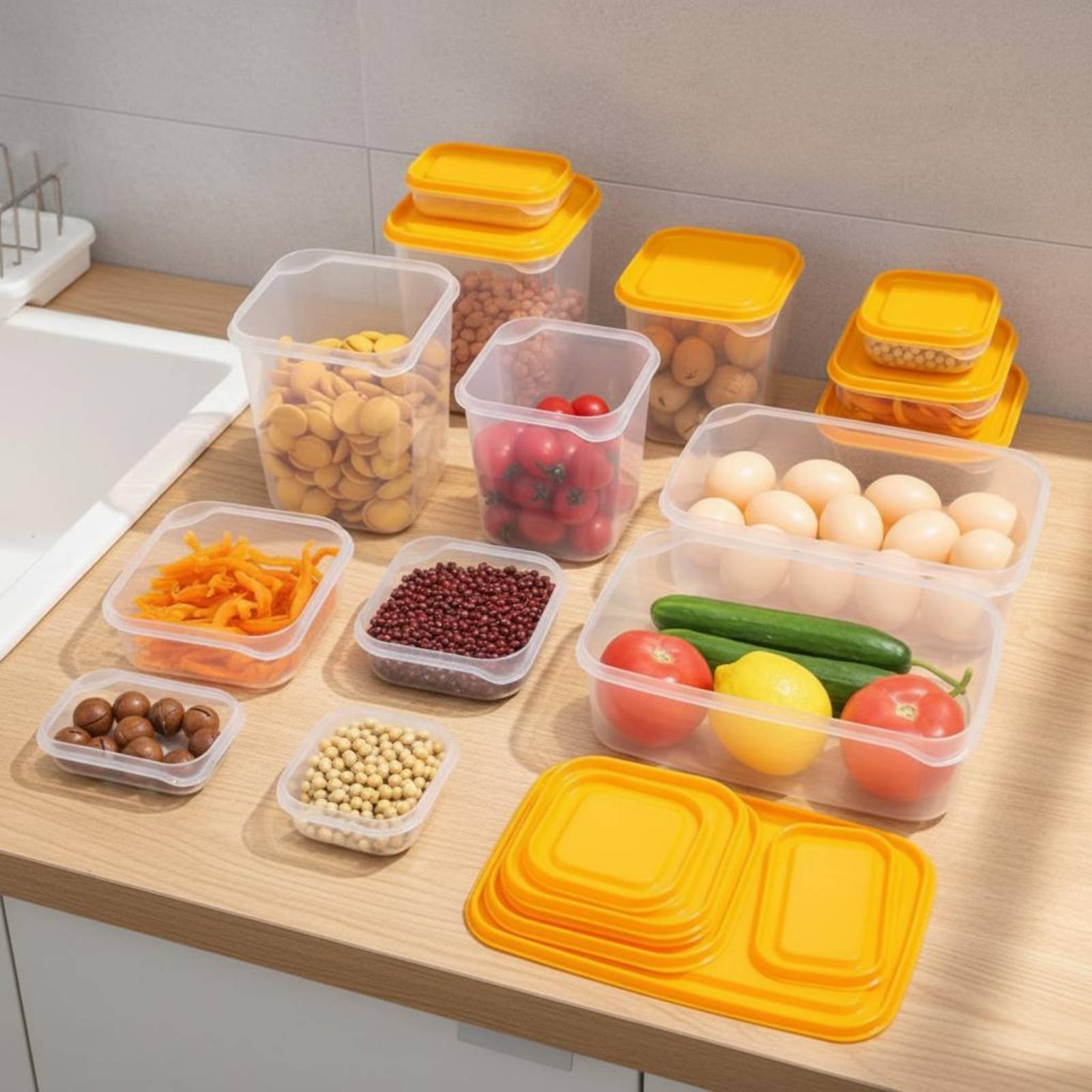 17개 냉장고 보관함 세트, 새지 않는 플라스틱 음식  - Food Storage Boxes 리뷰 및 가격
