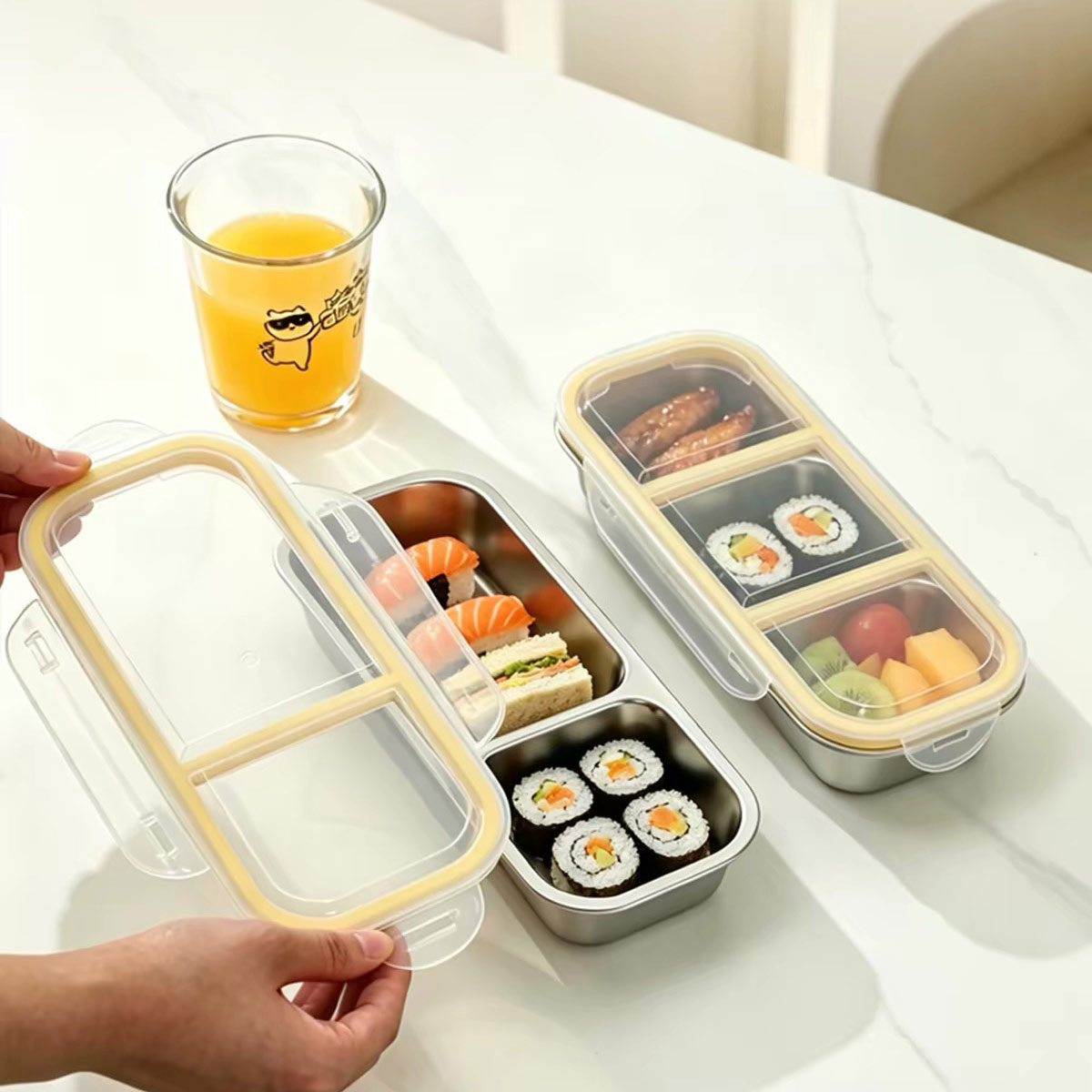 스테인리스 스틸 뚜껑 있는 식품 보관 용기, 식품 등급 - Food Storage In Stainless Steel 리뷰 및 가격