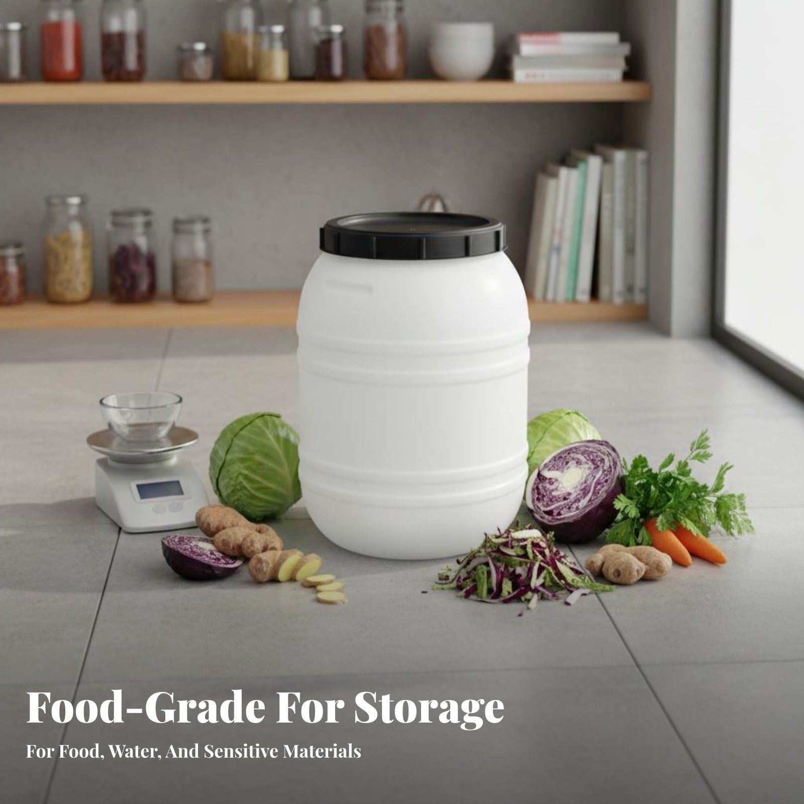 식품 등급 플라스틱 배럴 밀폐형 뚜껑 식품 등급 물통  - Food Storage Plastic 리뷰 및 가격