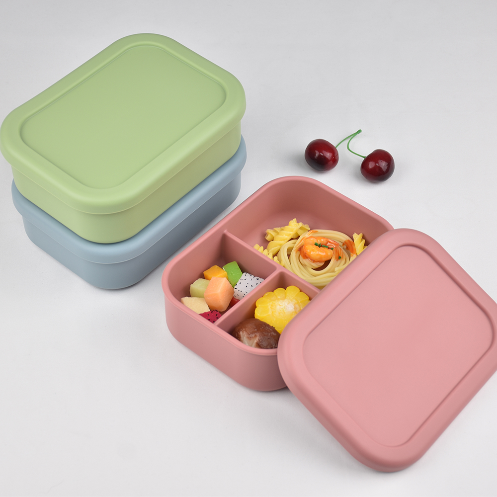 3칸 식품 등급 실리콘 벤토 도시락 - 누출 방지, 전 - Food Storage Prep Containers 리뷰 및 가격