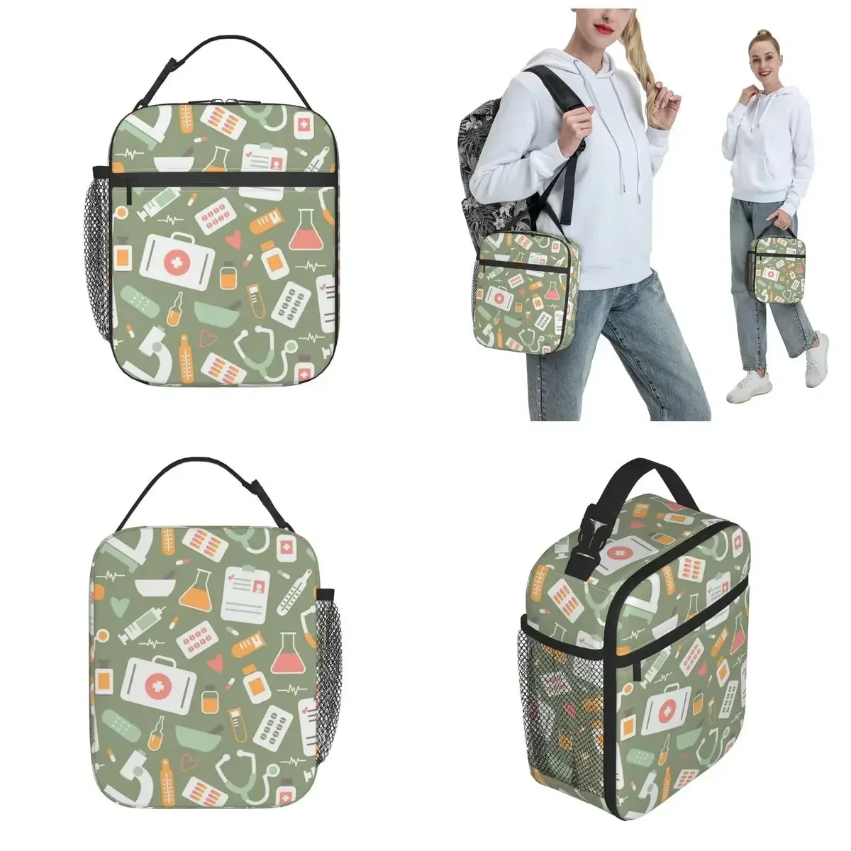 간호사 건강 관리 패턴 머치 절연 점심 토트백 학교 사 - Food Storage Zipper 리뷰 및 가격
