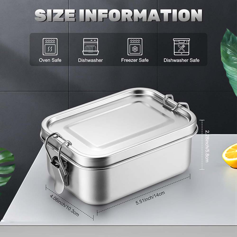 4Pcs 스테인레스 스틸 도시락 상자 금속 도시락 상자 - Food Storage With Lock 리뷰 및 가격