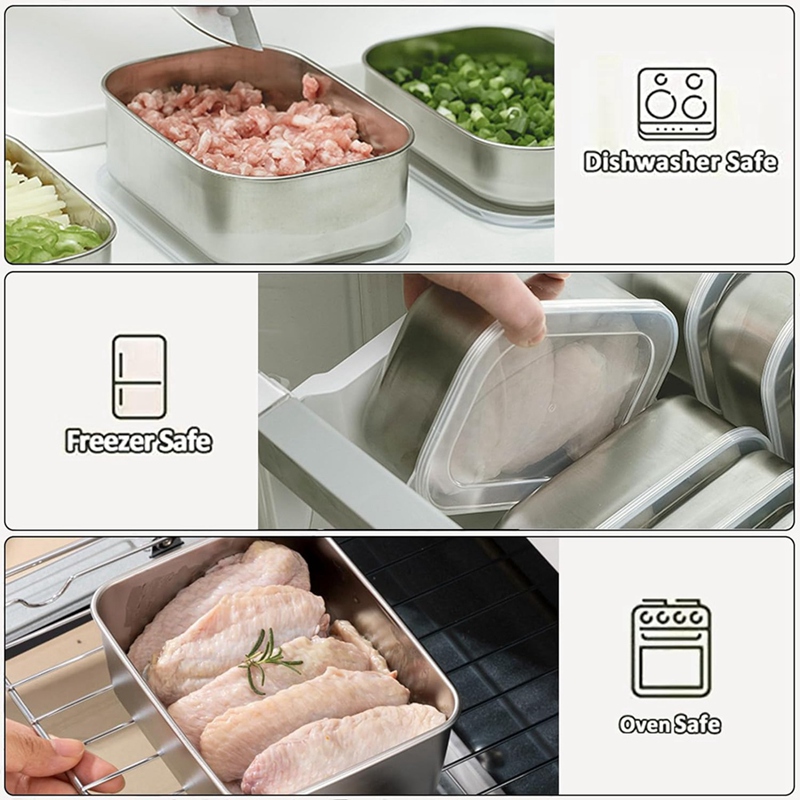 스테인리스 스틸 식품 보관 용기, 식품 보관 도시락 용 - Food Storage Boxes 리뷰 및 가격