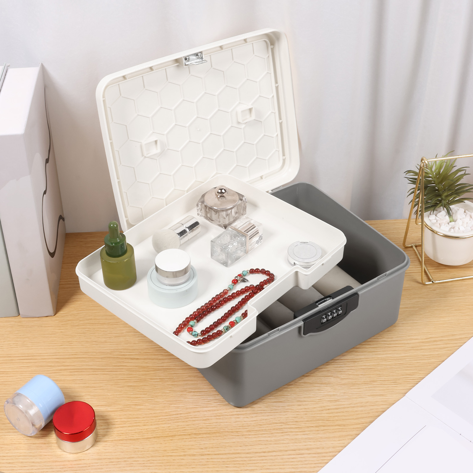 디지털 비밀번호 잠금 금고 약품 보관함 휴대용 여권 파 - Food Storage With Lock 리뷰 및 가격