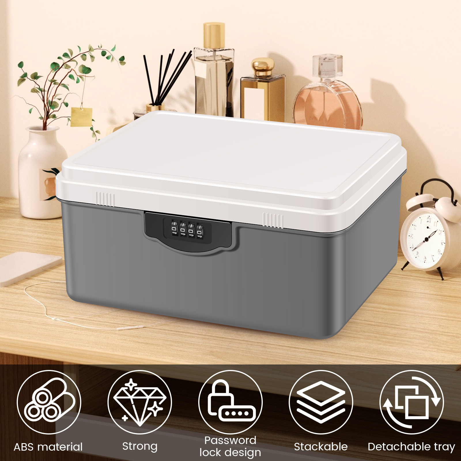 디지털 비밀번호 잠금 금고 약품 보관함 휴대용 여권 파 - Food Storage With Lock 리뷰 및 가격