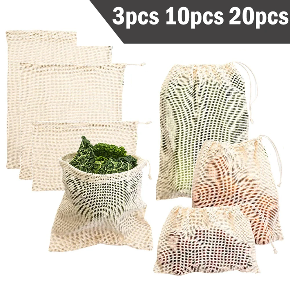 3 6 10 개 재사용 가능한 농산물 가방 세트 에코  - Produce Bag Reusable Mesh 리뷰 및 가격