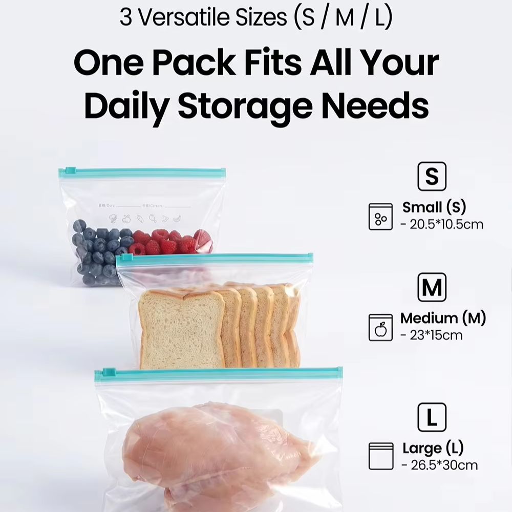 지퍼락 식품 보관백 두께 강화 자체 밀봉 재사용 가능  - Food Storage Zipper 리뷰 및 가격