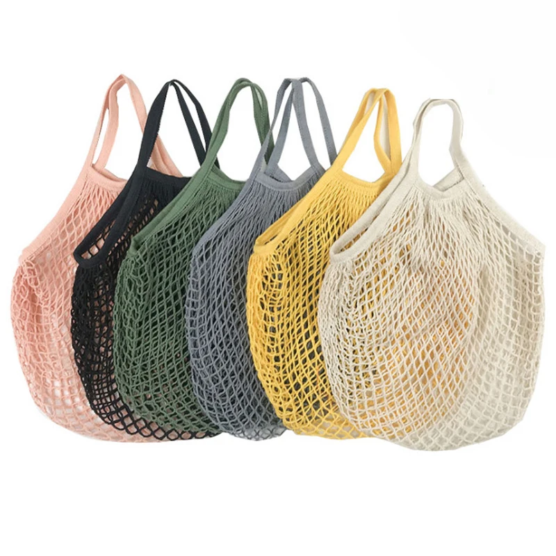 접이식 면 메쉬 쇼핑백 재사용 가능한 속이 빈 그물망  - Produce Bag Reusable Mesh 리뷰 및 가격
