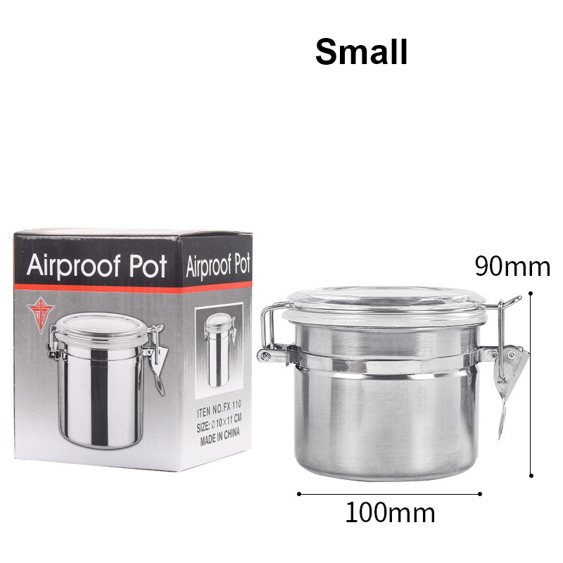 스테인리스 스틸 재질의 밀폐 용기로, 습도계 옵션을 제 - Food Storage In Stainless Steel 리뷰 및 가격