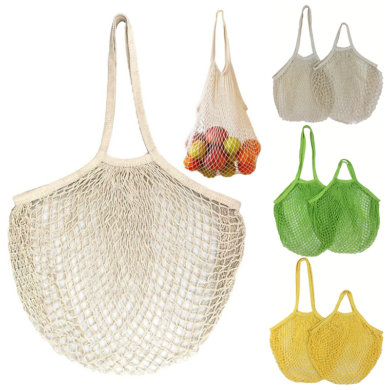 재사용 가능한 메쉬 식료품 가방, 긴 손잡이의 농산물  - Produce Bag Reusable Mesh 리뷰 및 가격