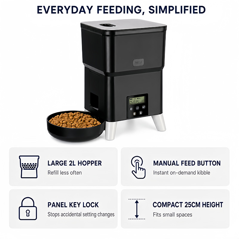 자동 급식기 2L, 타이머 기능이 있는 프로그래밍 가능 - Food Storage Reserve 리뷰 및 가격