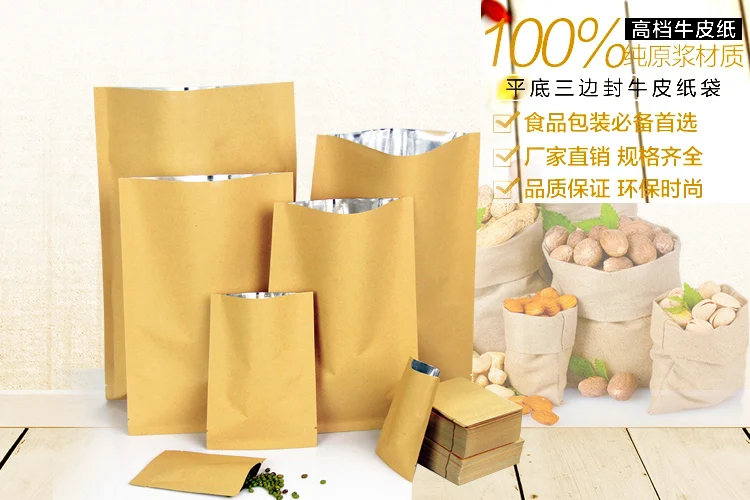 8*12cm 오픈 탑 브라운 크래프트 종이 알루미늄 호 - Food Storage In Mylar Bags 리뷰 및 가격