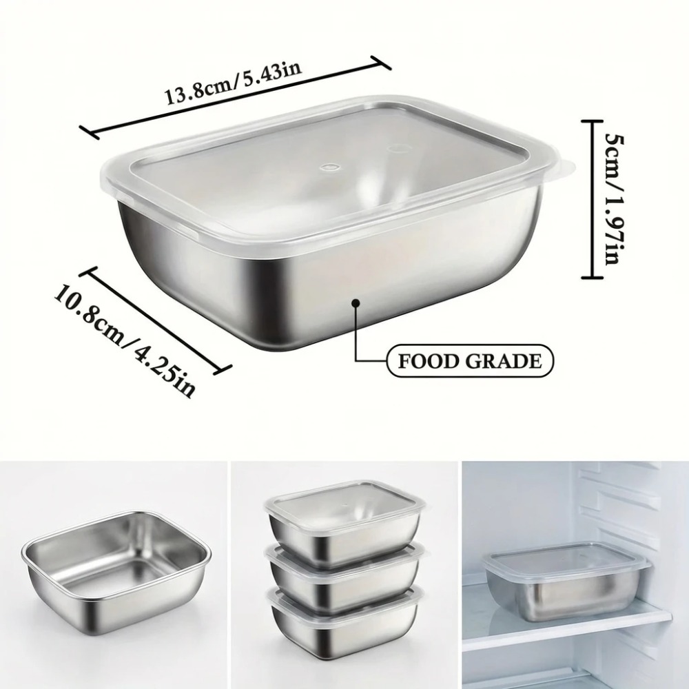 6pcs 스텐 밀폐 용기 스텐 반찬통 누수 방지 6pc - Food Storage In Stainless Steel 리뷰 및 가격