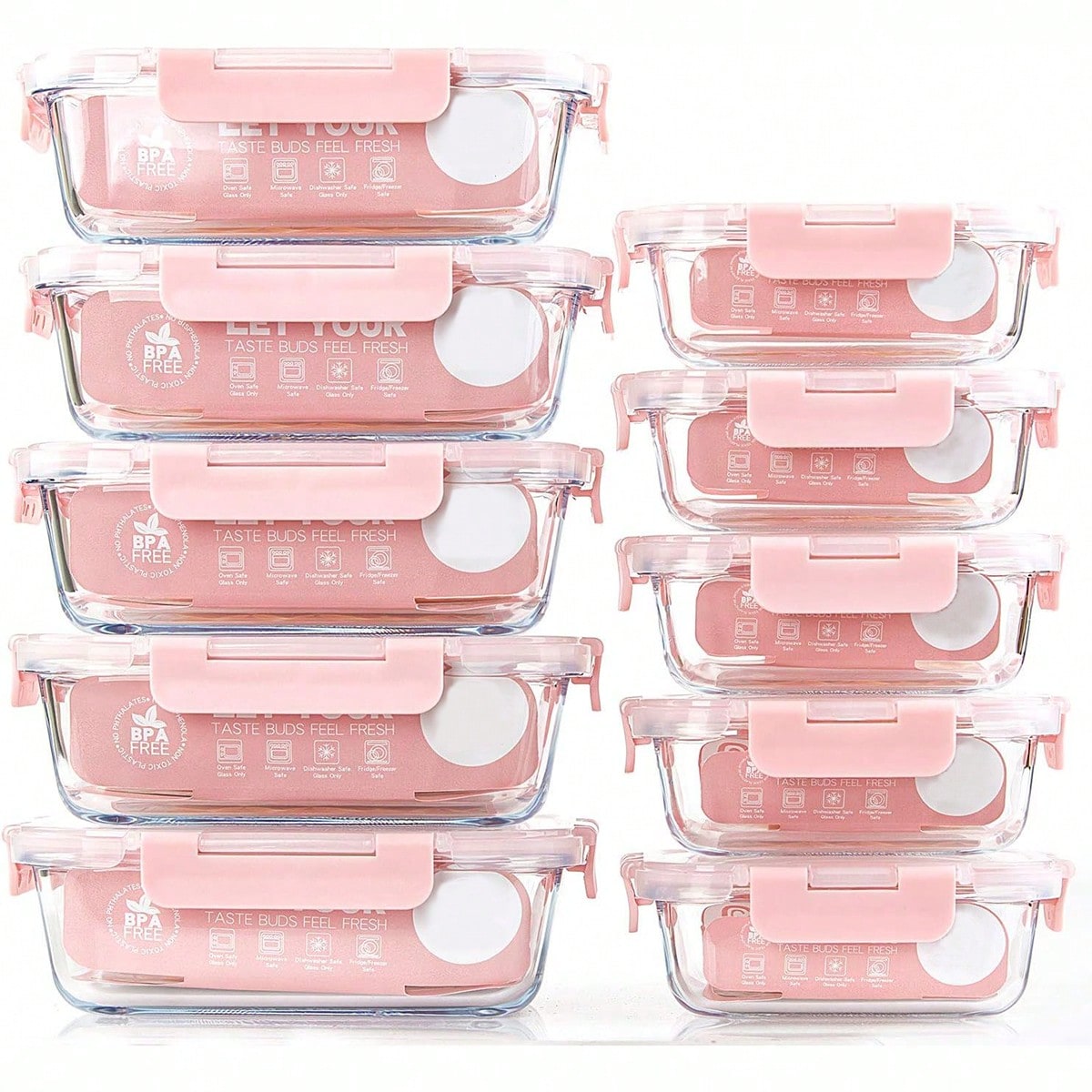 10팩 유리 밀프렙 용기, 뚜껑이 있는 밀폐형 식품 보 - Food Storage Prep Containers 리뷰 및 가격