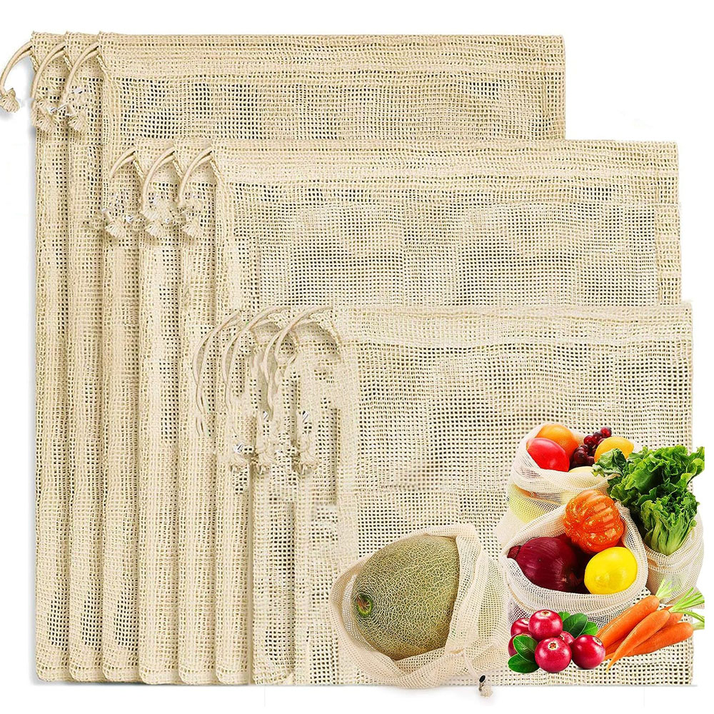3pcs 재사용 가능한 코튼 메쉬 생산 쇼핑백 채소 과 - Produce Bag Reusable Mesh 리뷰 및 가격