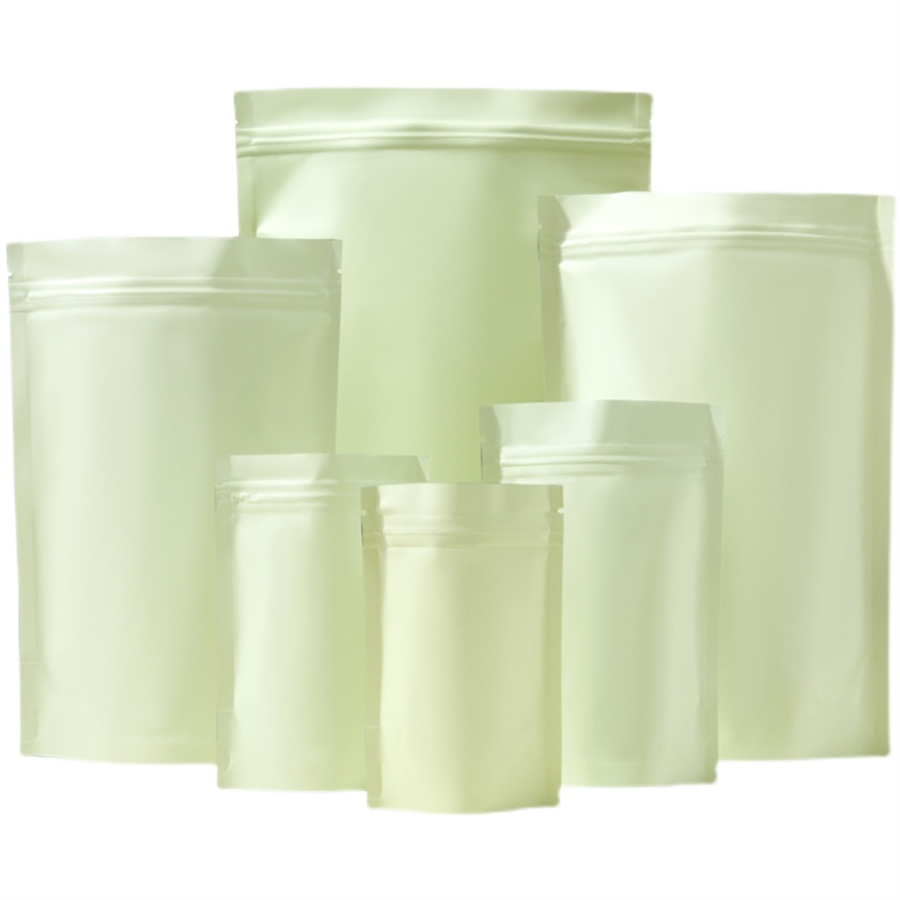 50/100개 무광택 연황색 지퍼 스탠드업 파우치(티어 - Food Storage Zipper 리뷰 및 가격