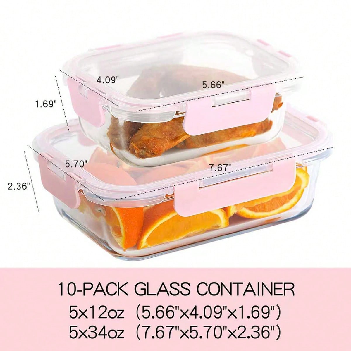 10개입 유리 식품 보관 용기, 뚜껑이 있는 밀폐형 식 - Food Storage Prep Containers 리뷰 및 가격