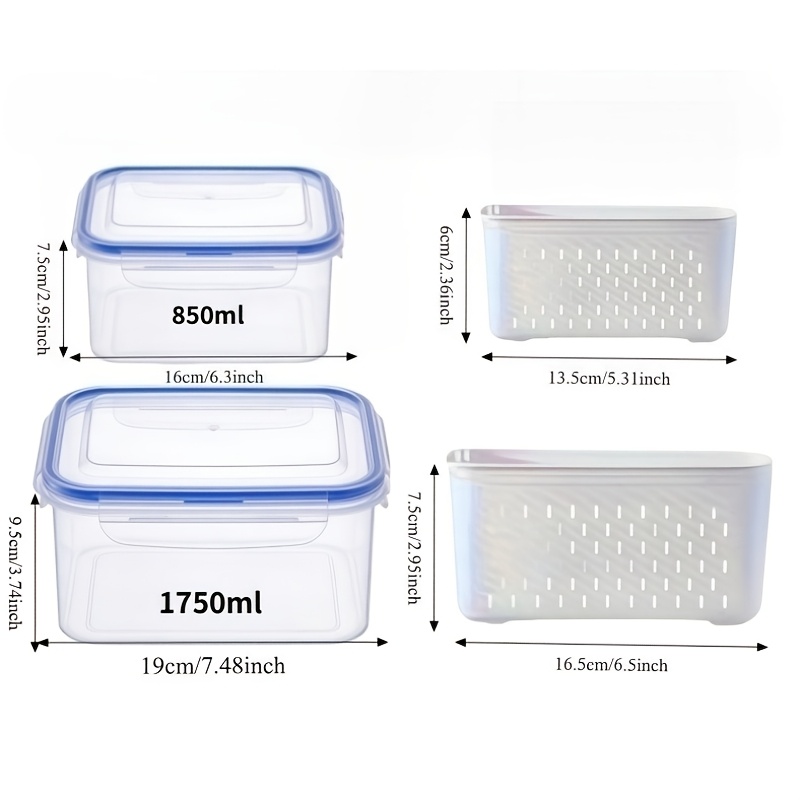 4개/세트 누수 방지 식품 보관 용기-밀폐형, 쌓을 수 - Food Storage Prep Containers 리뷰 및 가격
