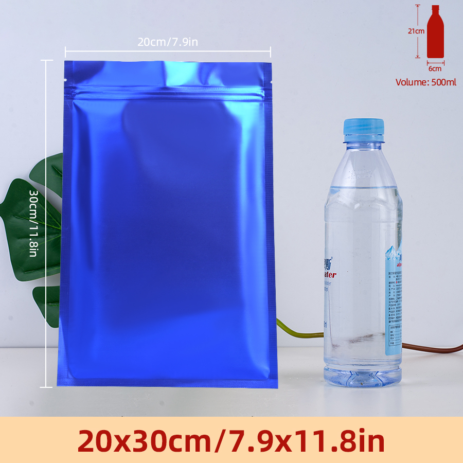 100개 무광택 블루 포일 지퍼 파우치, 수제 간식용  - Food Storage Zipper 리뷰 및 가격