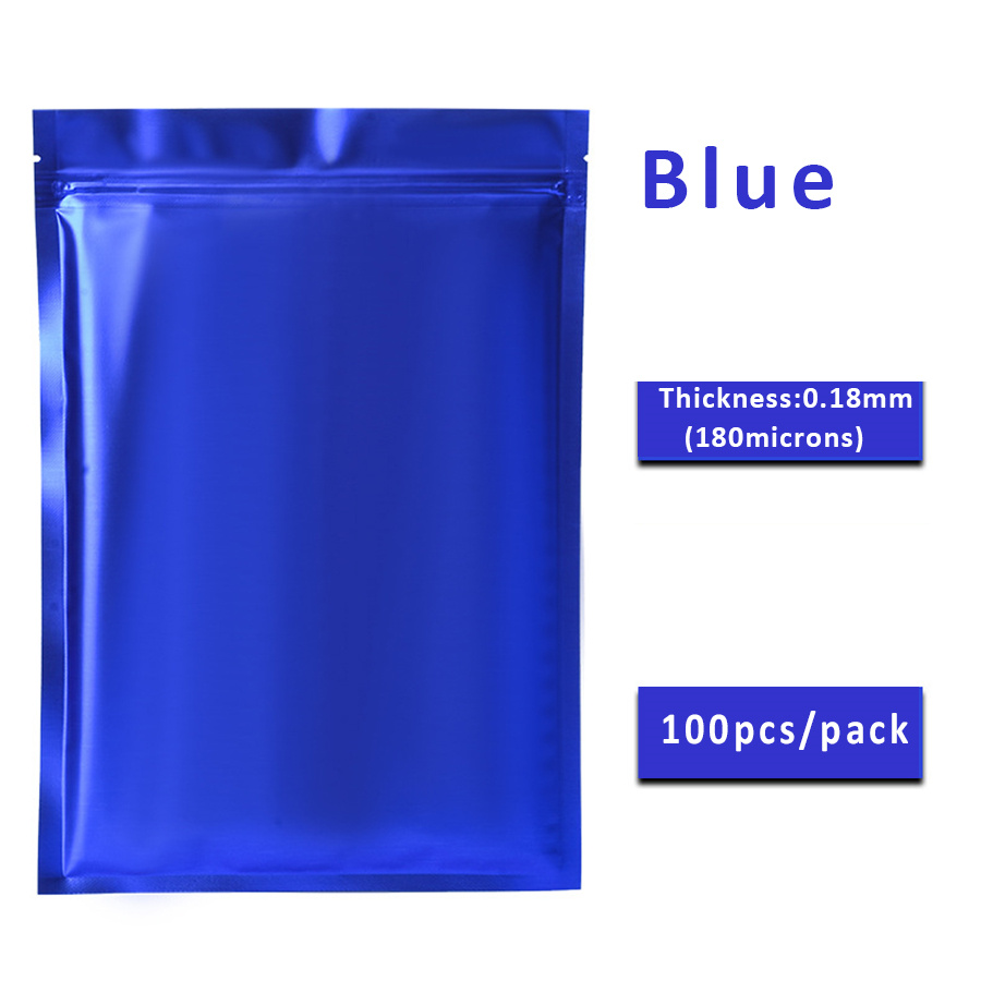 100개 무광택 블루 포일 지퍼 파우치, 수제 간식용  - Food Storage Zipper 리뷰 및 가격
