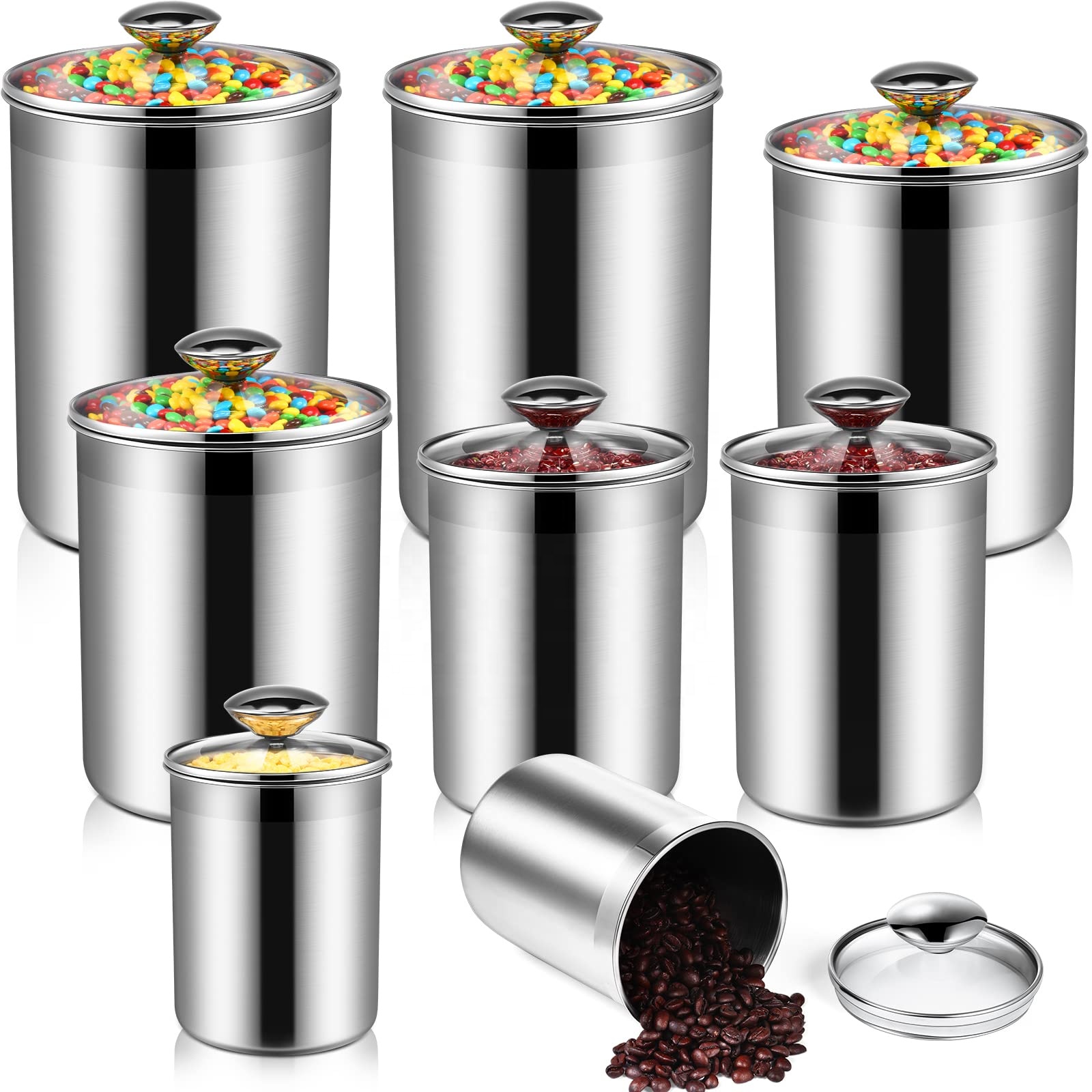 식품 보관 용기 차 커피 설탕 밀가루 밀폐형 주방 스테 - Food Storage In Stainless Steel 리뷰 및 가격