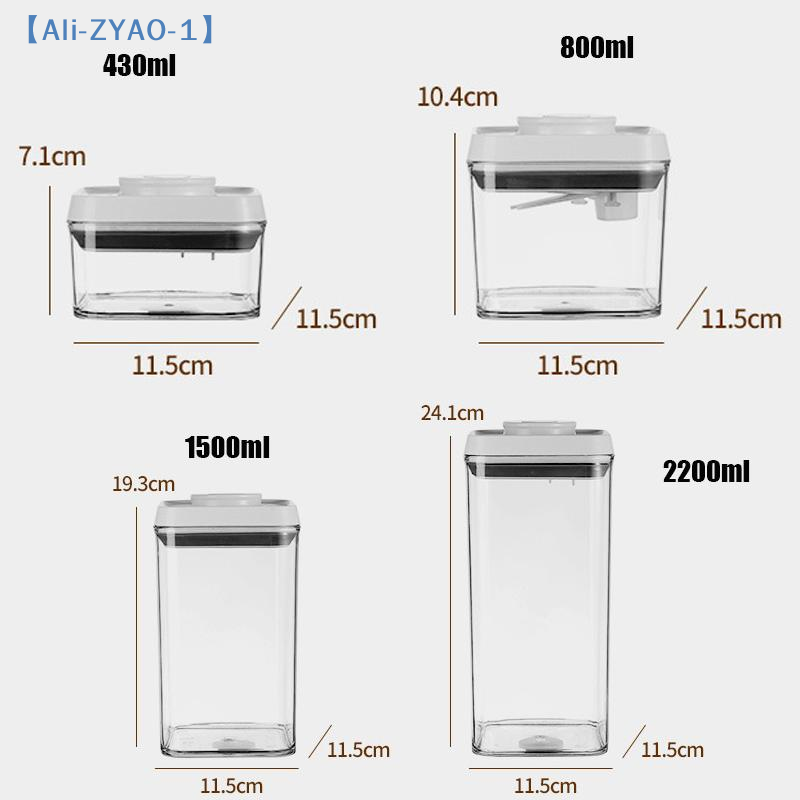 【ZYAO-1】1개 시리얼 용기 주방용 누름식 밀폐 용 - Stackable Pantry Bin 리뷰 및 가격