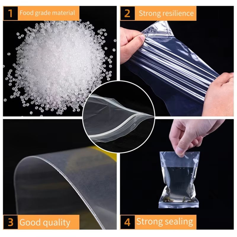 100pcs 투명 지퍼 가방 식품 보석 진공 보관 가방 - Food Storage Zipper 리뷰 및 가격
