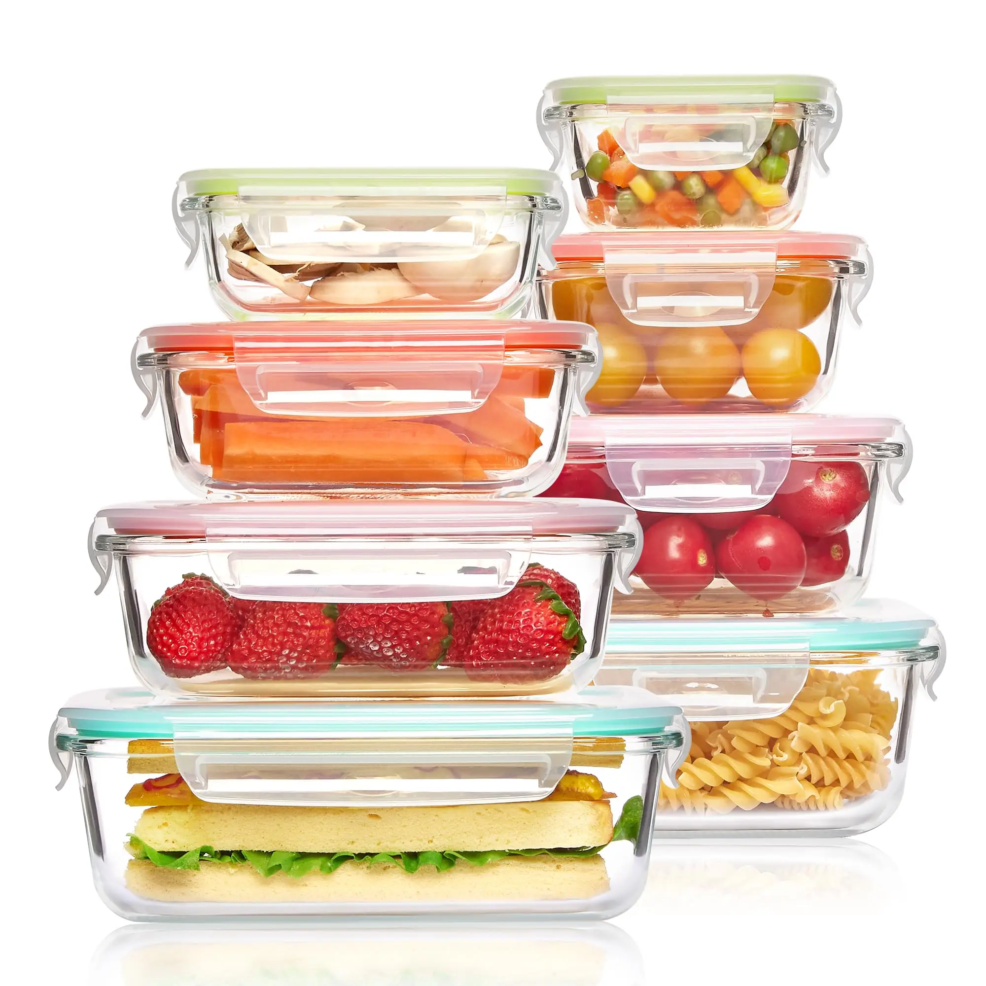 유리 도시락 식품 보관 용기, 식사 준비, 밀폐 도시락 - Food Storage Prep Containers 리뷰 및 가격