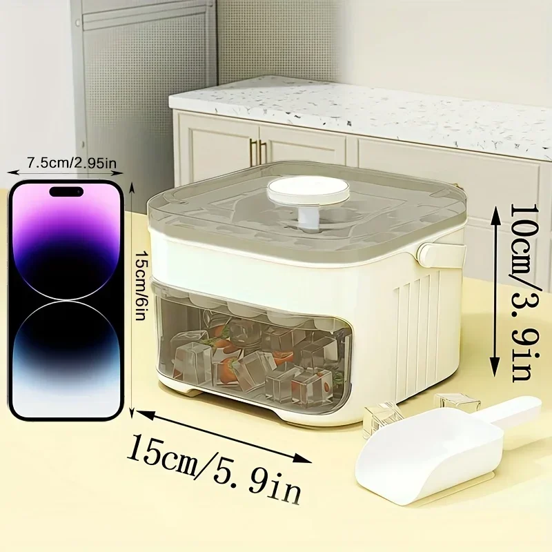 이지프레스 캡이 있는 큐브 제빙기 대용량 이중층 가정용 - Xxl Food Storage Container 리뷰 및 가격