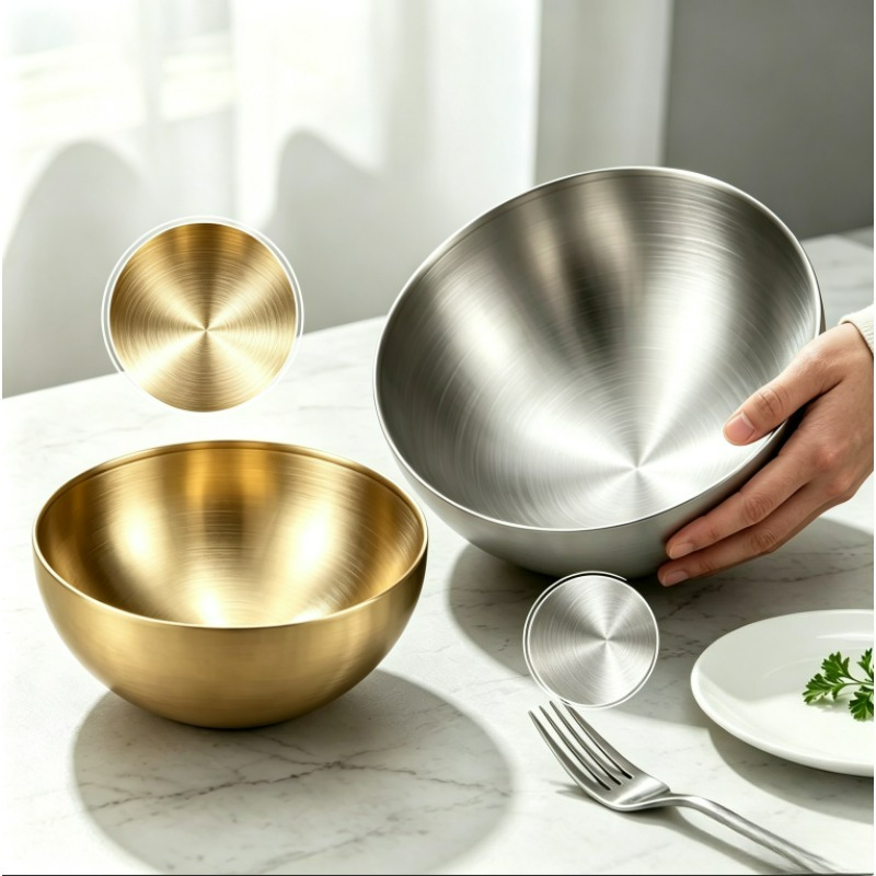 스테인리스 스틸 믹싱 볼, 금속 서빙 샐러드 볼, 베이 - Food Storage In Stainless Steel 리뷰 및 가격