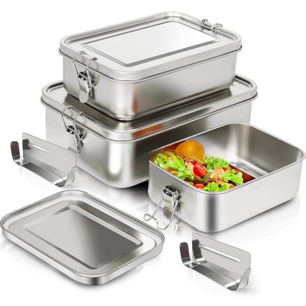 스테인레스 스틸 도시락 상자 금속 도시락 상자 잠글 수 - Food Storage With Lock 리뷰 및 가격