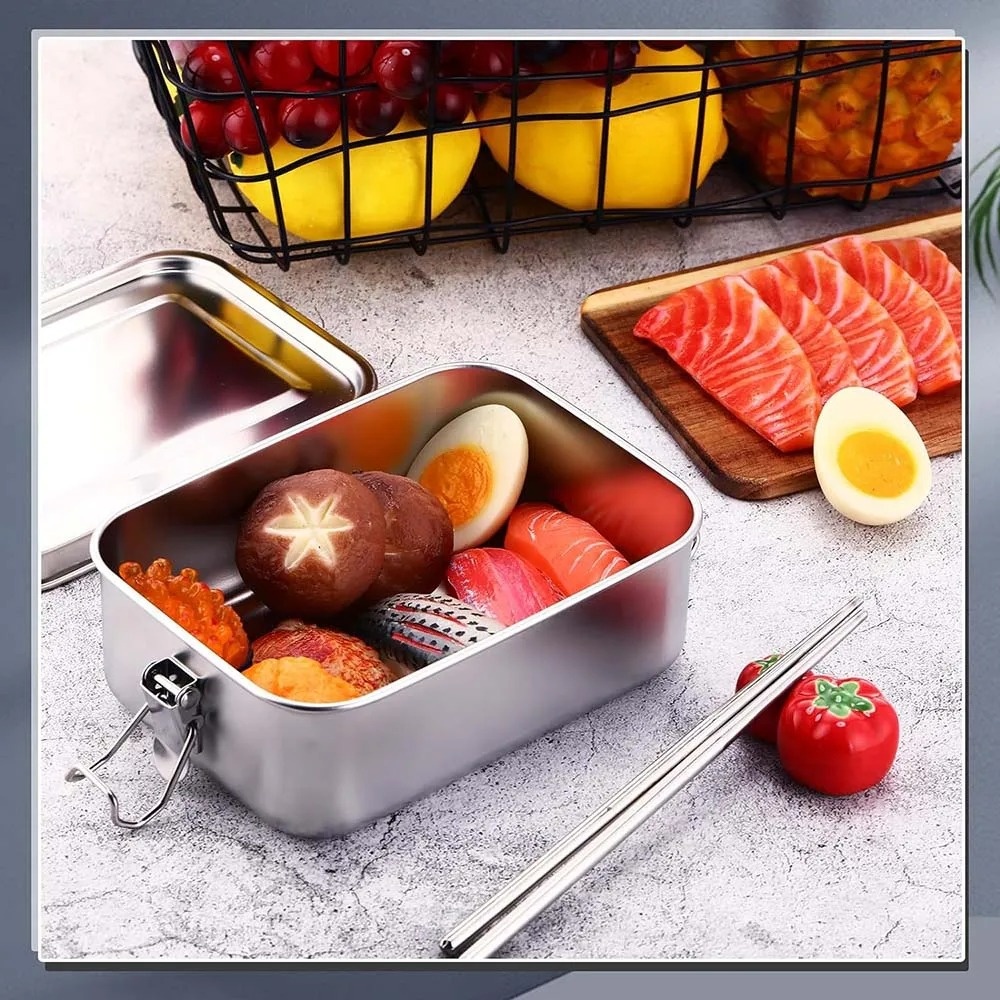 스테인레스 스틸 도시락 상자 금속 도시락 상자 잠글 수 - Food Storage With Lock 리뷰 및 가격